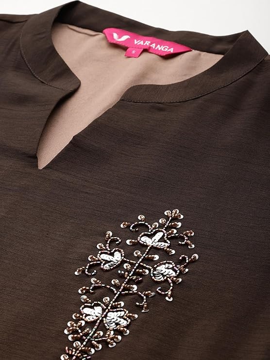 Varanga Women's Silk Blend Solid Regular Kurta – Elegant, Comfortable & Timeless Ethnic Wear