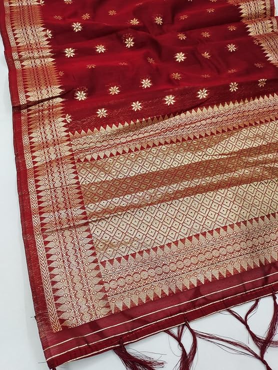 Women's Semi Cotton Silk Unstitched Salwar Suit Dress Material With Dupatta || Suit (Top), Salwar (Bottom), Dupatta