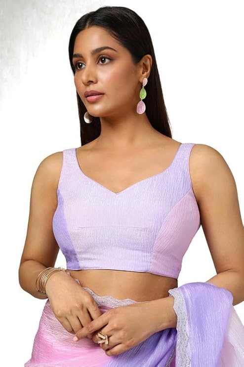 Soch Womens Organza Ombre Saree With Stone Work